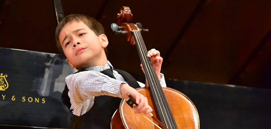 Cello prodigy Cameron Renshaw performs with the Cape Symphony in November 2022