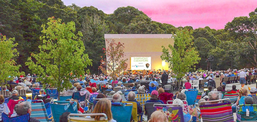 Cape Symphony performs at the Cape Cod National Seashore in August 2022