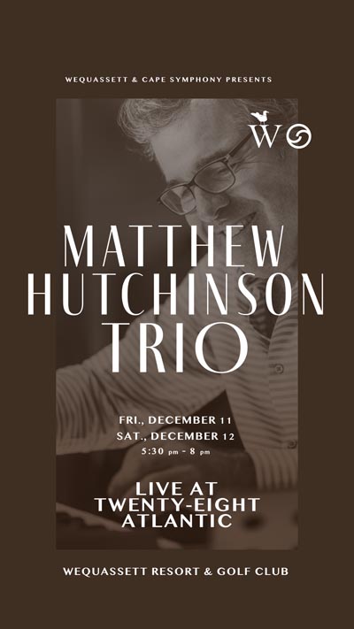 Matthew Hutchinson Trio A Taste of Jazz