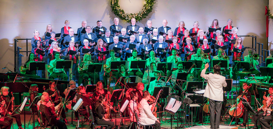 The Chatham Chorale performs with the Cape Symphony in December 2018