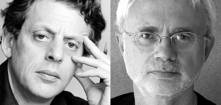 Composers Philip Glass and John Adams
